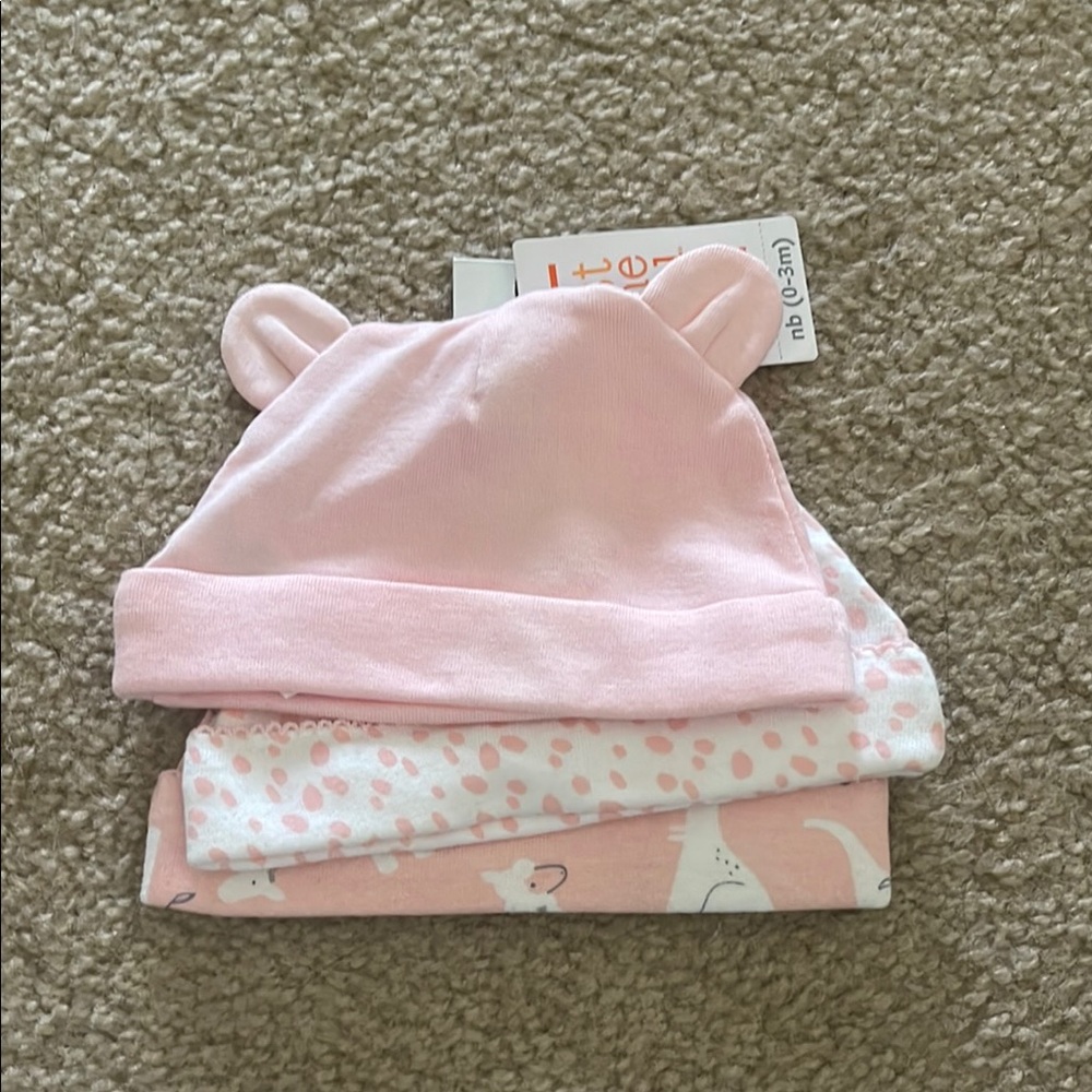 Adorable Pink Baby Hat with Ears